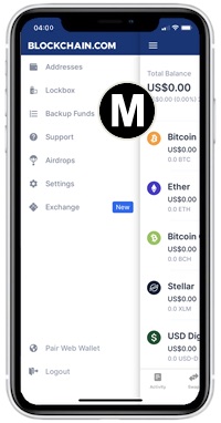 blockchain app backup funds