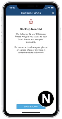 blockchain app start backup