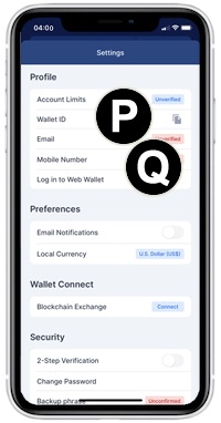 blockchain app profile