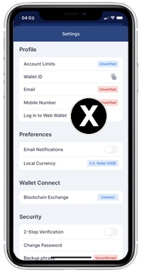 blockchain log in to web wallet