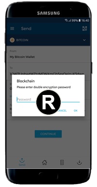 blockchain wallet second password