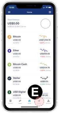 send bitcoin iOS